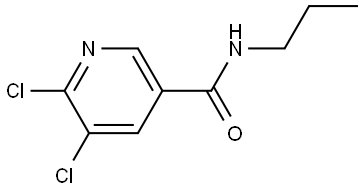 5,6-二氯-N-丙基烟酰胺 结构式