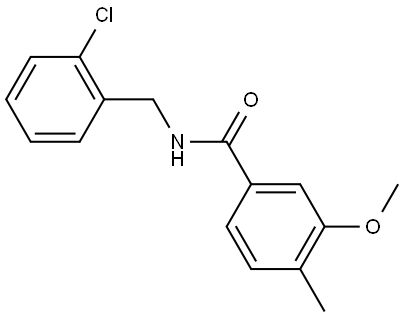 N-[(2-Chlorophenyl)methyl]-3-methoxy-4-methylbenzamide 结构式