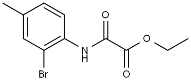 Ethyl 2-[(2-bromo-4-methylphenyl)amino]-2-oxoacetate 结构式