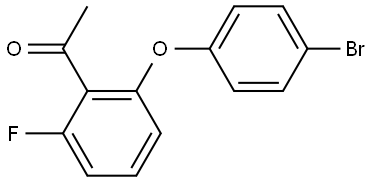 1-[2-(4-Bromophenoxy)-6-fluorophenyl]ethanone 结构式