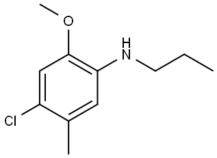 4-Chloro-2-methoxy-5-methyl-N-propylbenzenamine 结构式