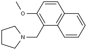 1-[(2-Methoxy-1-naphthalenyl)methyl]pyrrolidine 结构式