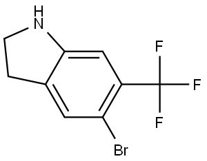 5-bromo-6-(trifluoromethyl)indoline 结构式