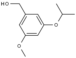 (3-isopropoxy-5-methoxyphenyl)methanol 结构式
