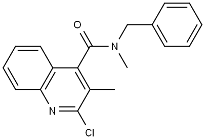 N-benzyl-2-chloro-N,3-dimethylquinoline-4-carboxamide 结构式