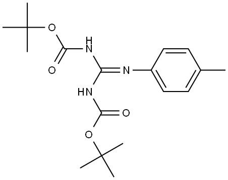 Carbamic acid, N,N'-[(4-methylphenyl)carbonimidoyl]bis-, C,C'-bis(1,1-dimethylethyl) ester 结构式