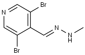 4-Pyridinecarboxaldehyde, 3,5-dibromo-, 2-methylhydrazone, [C(E)]- 结构式