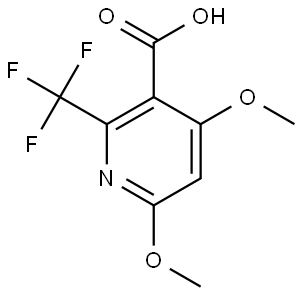 4,6-dimethoxy-2-(trifluoromethyl)pyridine-3-carboxylic acid 结构式