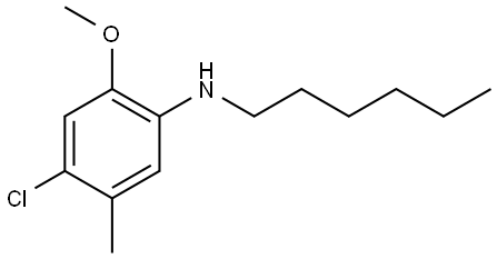 4-Chloro-N-hexyl-2-methoxy-5-methylbenzenamine 结构式