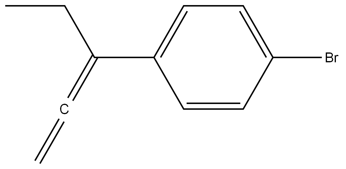 1-(1-ethyl-1,2-propadienyl)-4-bromobenzene 结构式
