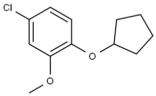 4-Chloro-1-(cyclopentyloxy)-2-methoxybenzene 结构式