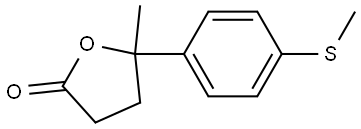 5-methyl-5-(4-(methylthio)phenyl)dihydrofuran-2(3H)-one 结构式