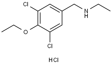 Benzenemethanamine, 3,5-dichloro-4-ethoxy-N-ethyl-, hydrochloride (1:1) 结构式