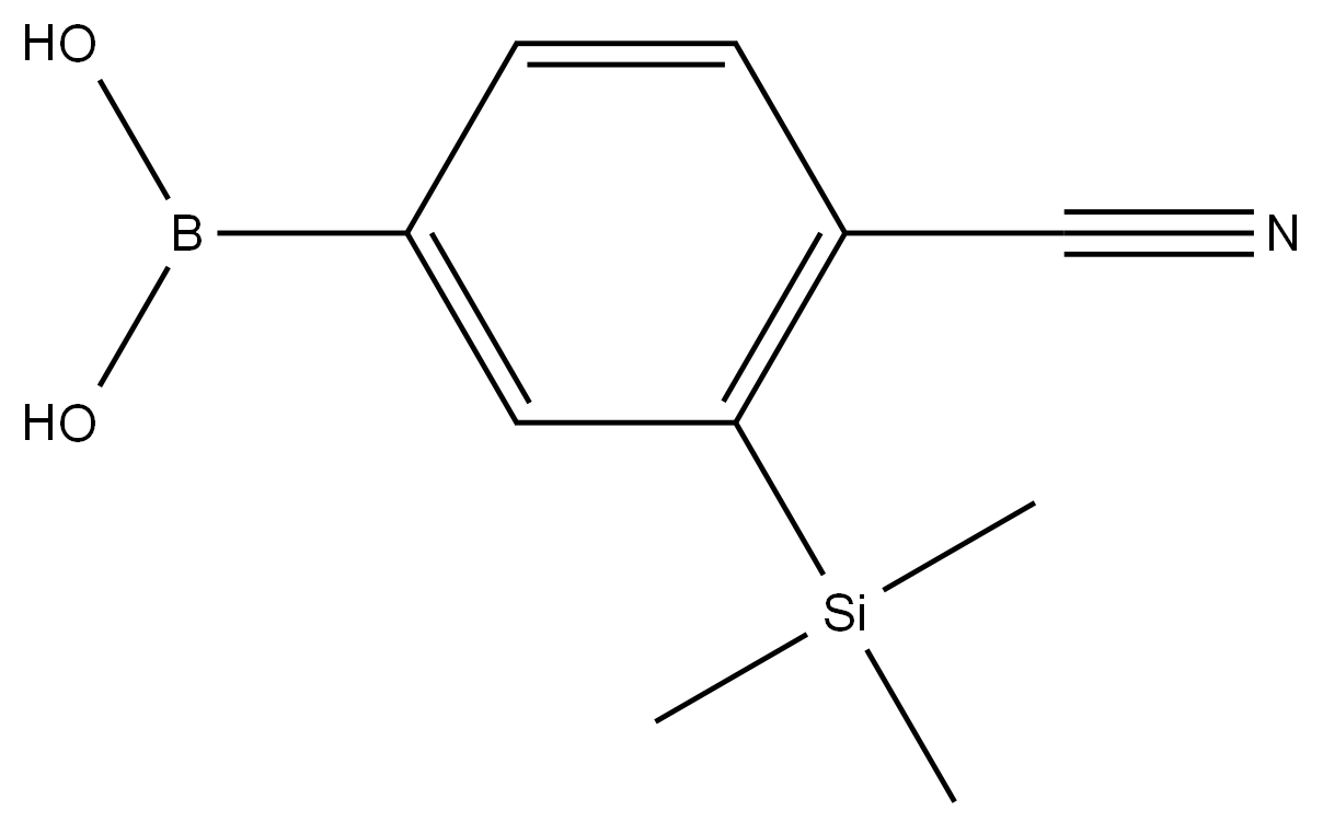 4-Cyano-3-(trimethylsilyl)phenylboronic acid 结构式