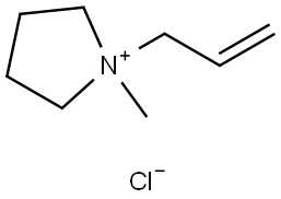 N-烯丙基-N-甲基吡咯烷氯盐 结构式