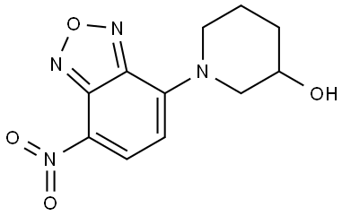 1-(7-硝基苯并[C][1,2,5]恶二唑-4-基)哌啶-3-醇 结构式