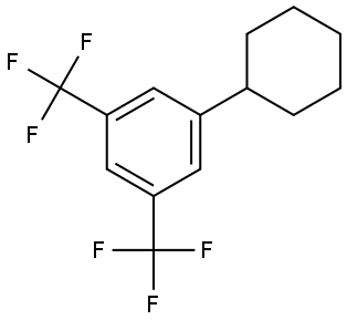 1-cyclohexyl-3,5-bis(trifluoromethyl)benzene 结构式