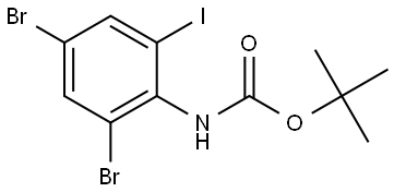 tert-butyl (2,4-dibromo-6-iodophenyl)carbamate 结构式