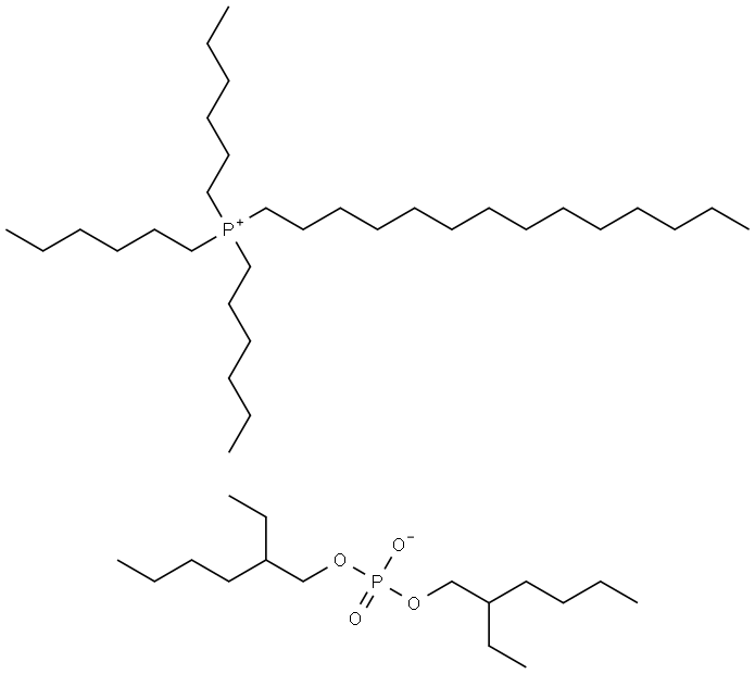 三己基十四烷基膦双(2-乙基己基)磷酸酯 结构式