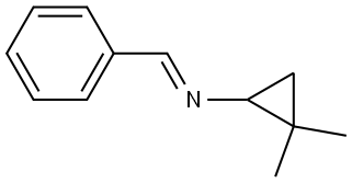 Cyclopropanamine, 2,2-dimethyl-N-(phenylmethylene)-, [N(E)]- 结构式