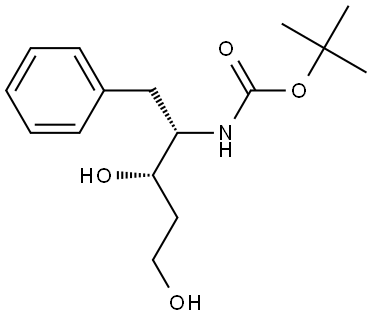 L-threo-Pentitol, 1,2,4-trideoxy-2-[[(1,1-dimethylethoxy)carbonyl]amino]-1-phenyl- 结构式