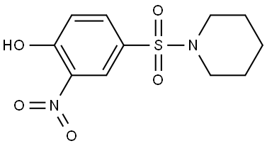 2-nitro-4-(piperidin-1-ylsulfonyl)phenol 结构式