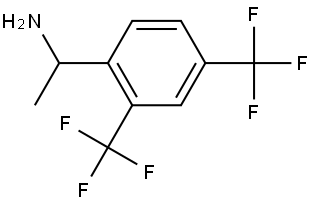1-[2,4-BIS(TRIFLUOROMETHYL)PHENYL]ETHAN-1-AMINE 结构式