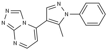 5-(5-methyl-1-phenyl-1H-pyrazol-4-yl)[1,2,4]triazolo[4,3-a]pyrimidine 结构式