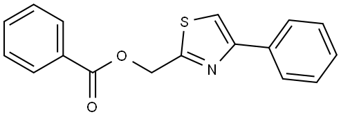 2-Thiazolemethanol, 4-phenyl-, 2-benzoate 结构式