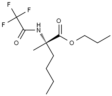 (S)-丙基 2-甲基-2-(2,2,2-三氟乙酰胺基)己酸酯 结构式