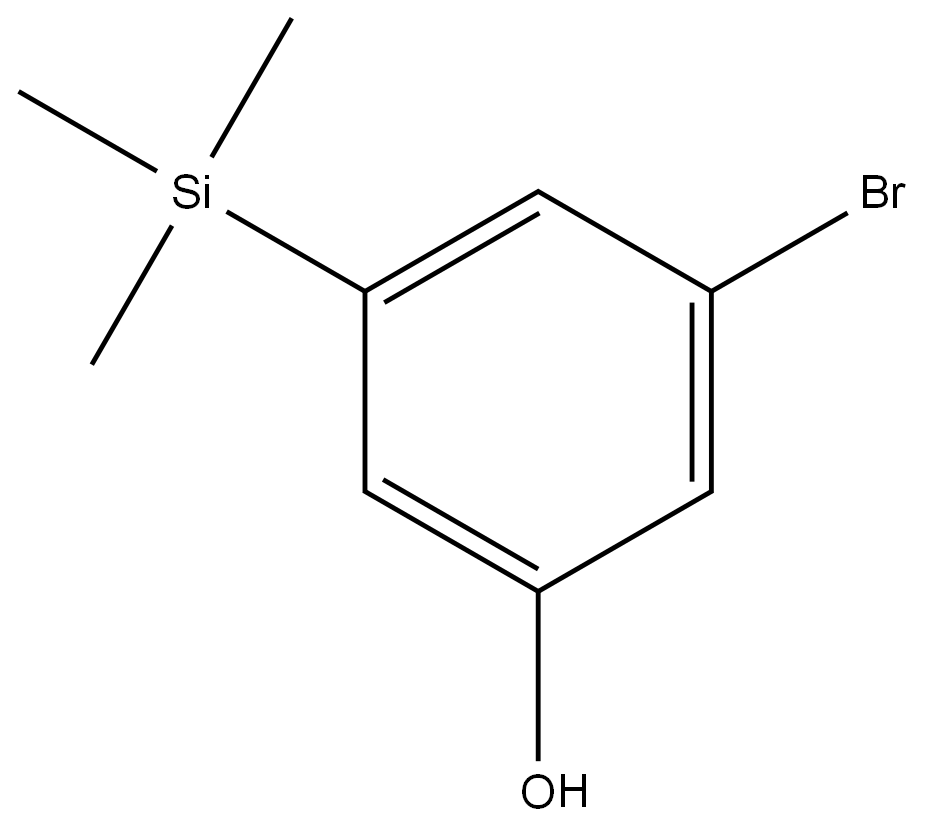 3-bromo-5-(trimethylsilyl)phenol 结构式