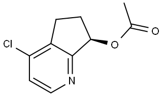 (R)-4-chloro-6,7-dihydro-5H-cyclopenta[b]pyridin-7-yl acetate 结构式