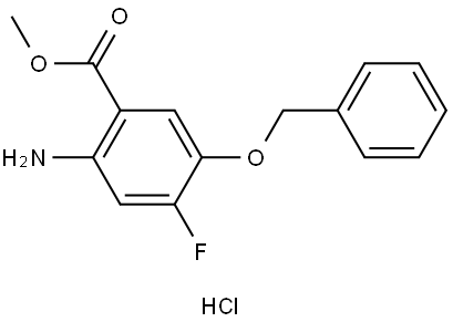 methyl 2-amino-5-(benzyloxy)-4-fluorobenzoate hydrochloride 结构式