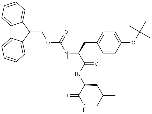 FMOC-TYR(TBU)-LEU-OH 结构式