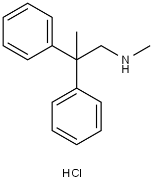 N-methyl-2,2-diphenylpropan-1-amine hydrochloride 结构式