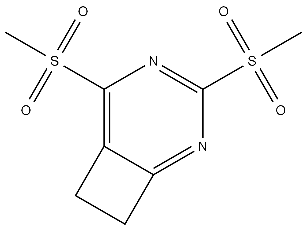 3,5-双(甲磺酰基)-2,4-二氮杂双环[4.2.0]八-1,3,5-三烯 结构式