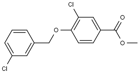 methyl 3-chloro-4-((3-chlorobenzyl)oxy)benzoate 结构式