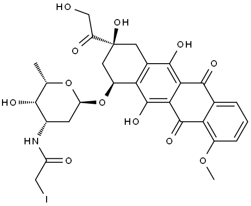 N-(Iodoacetamido)-Doxorubicin 结构式