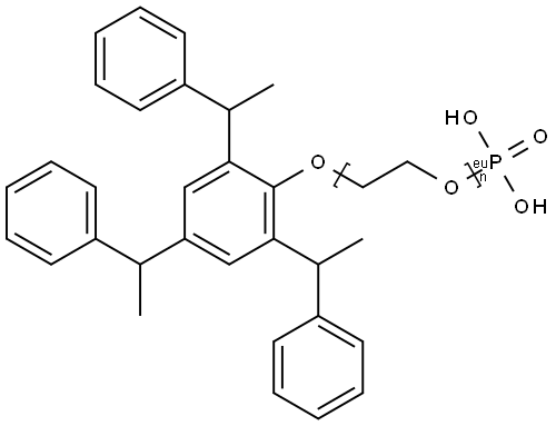 Poly(oxy-1,2-ethanediyl), .alpha.-phosphono-.omega.-2,4,6-tris(1-phenylethyl)phenoxy- 结构式