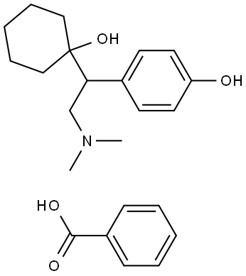 Phenol, 4-[2-(dimethylamino)-1-(1-hydroxycyclohexyl)ethyl]-, benzoate (1:1) 结构式