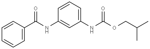 Isobutyl 3-benzamidophenylcarbamate 结构式