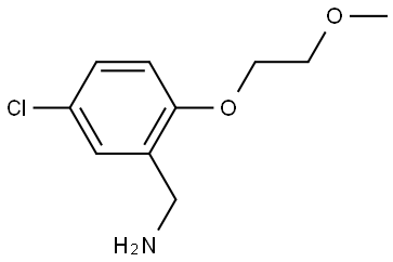 5-氯-2-(2-甲氧基乙氧基)苯甲胺 结构式