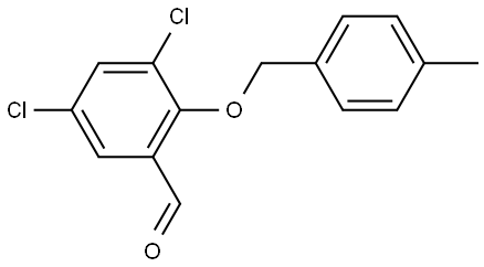 3,5-dichloro-2-((4-methylbenzyl)oxy)benzaldehyde 结构式