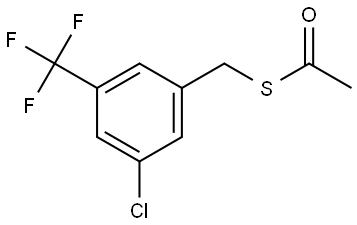 S-[[3-Chloro-5-(trifluoromethyl)phenyl]methyl] ethanethioate 结构式