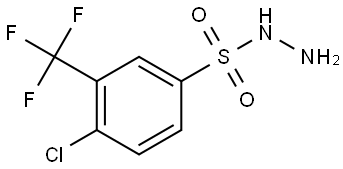 Benzenesulfonic acid, 4-chloro-3-(trifluoromethyl)-, hydrazide 结构式