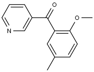 (2-methoxy-5-methylphenyl)(pyridin-3-yl)methanone 结构式