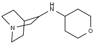 N-(tetrahydro-2H-pyran-4-yl)quinuclidin-3-amine 结构式