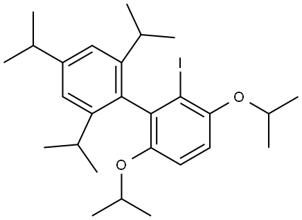 2-碘-3,6-二异丙氧基-2',4',6'-三异丙基-1,1'-联苯 结构式