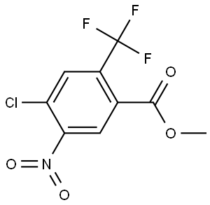 Benzoic acid, 4-chloro-5-nitro-2-(trifluoromethyl)-, methyl ester 结构式