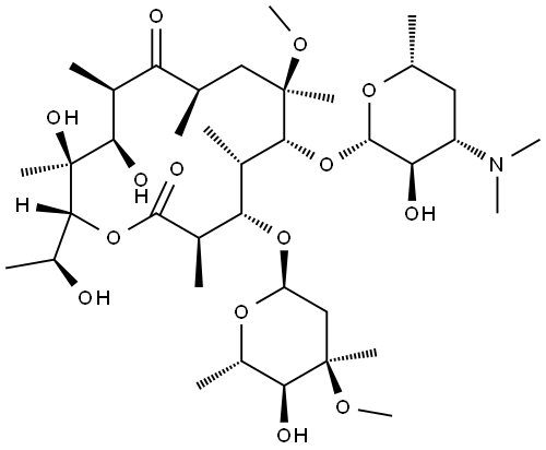 14S-羟基克拉霉素 结构式